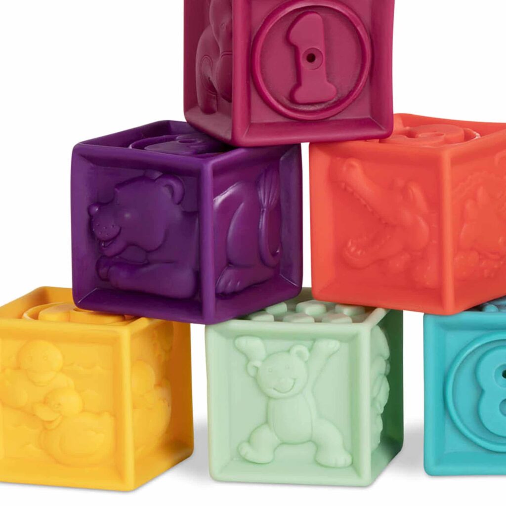 Miljövänliga leksaker - B Toys One Two Squeeze Mint