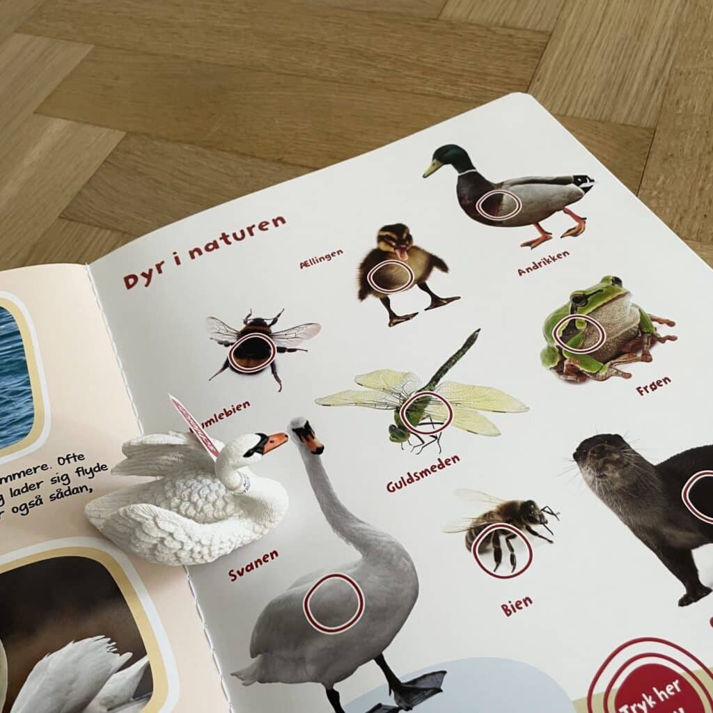 Schleich, 6 djur + bilderbok med ljud