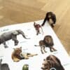 Schleich, 6 djur + bilderbok med ljud