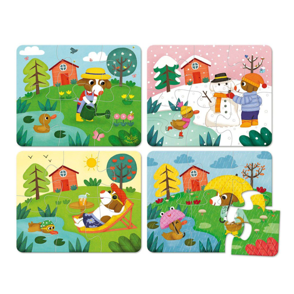 De fyra årstiderna Pussel 4x6 Vilac Spel och brädspel 2641