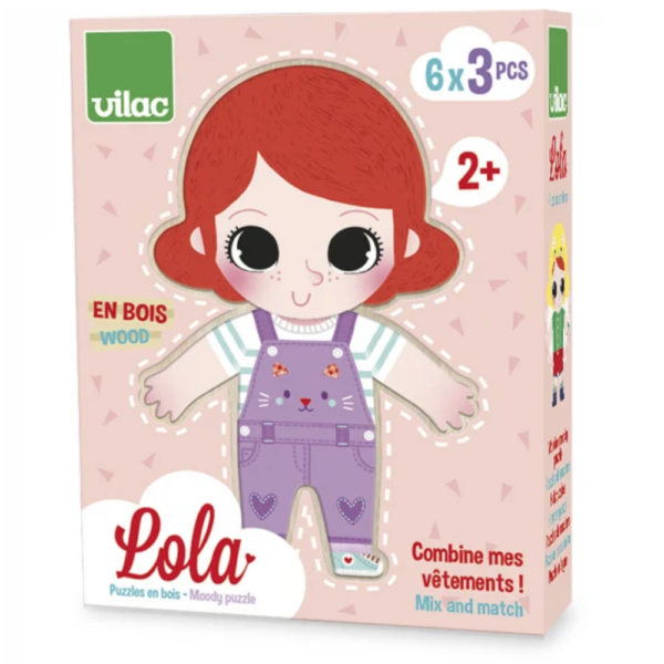 trä pussel - klä Lola upp. Vilac Vilac