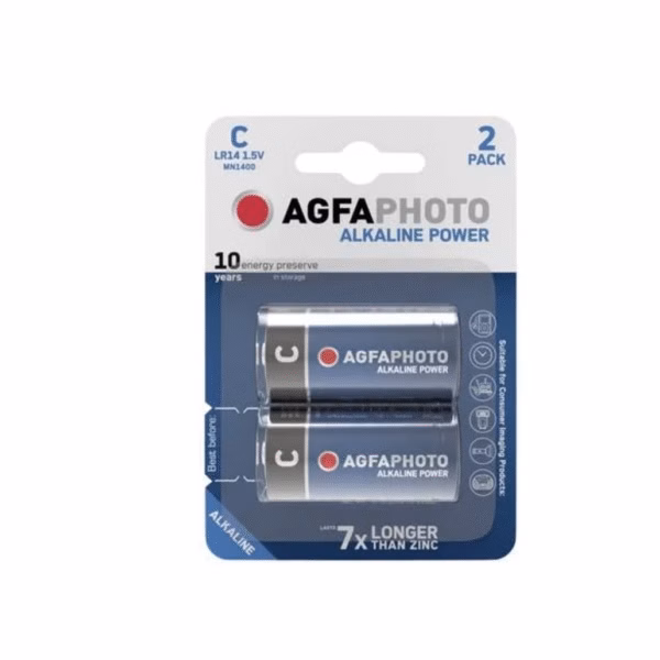 Spara Batterier Alkaliskt Platinium C 2st i AgfaPhoto