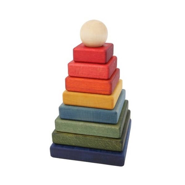 wooden story stacking rainbow