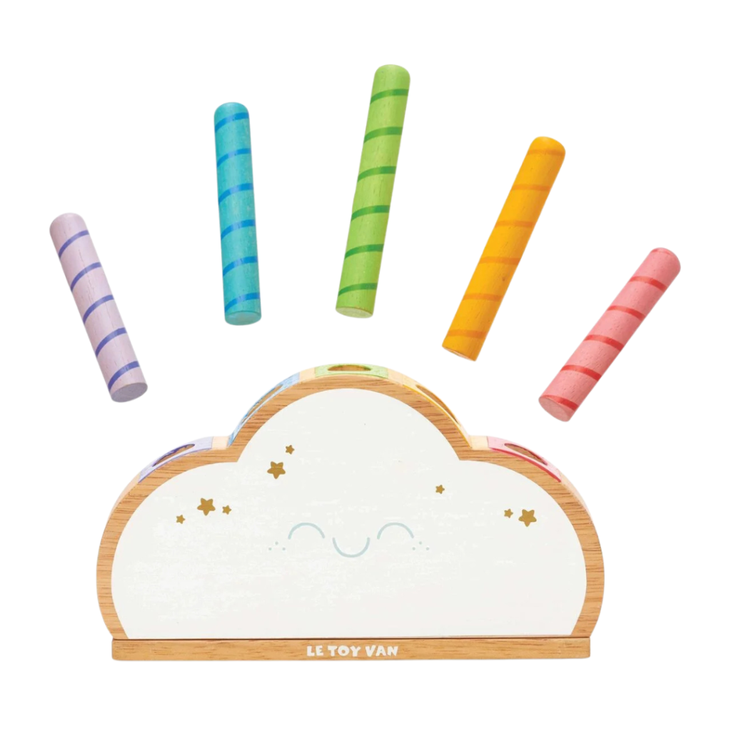 Le Toy Van Rainbow Cloud Pop-up-aktivitetsleksak – pop-up-moln