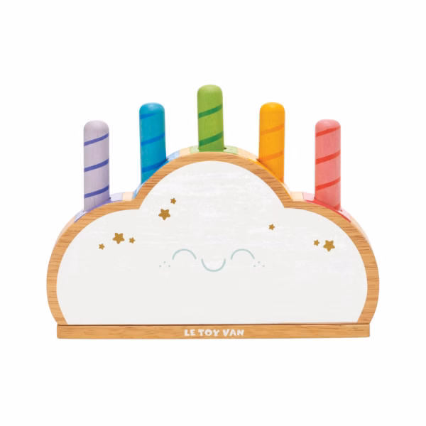 Le Toy Van Rainbow Cloud Pop-up-aktivitetsleksak – pop-up-moln
