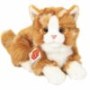 Teddy Hermann - Liggande katt röd randig 20 cm