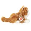 Teddy Hermann - Liggande katt röd randig 20 cm