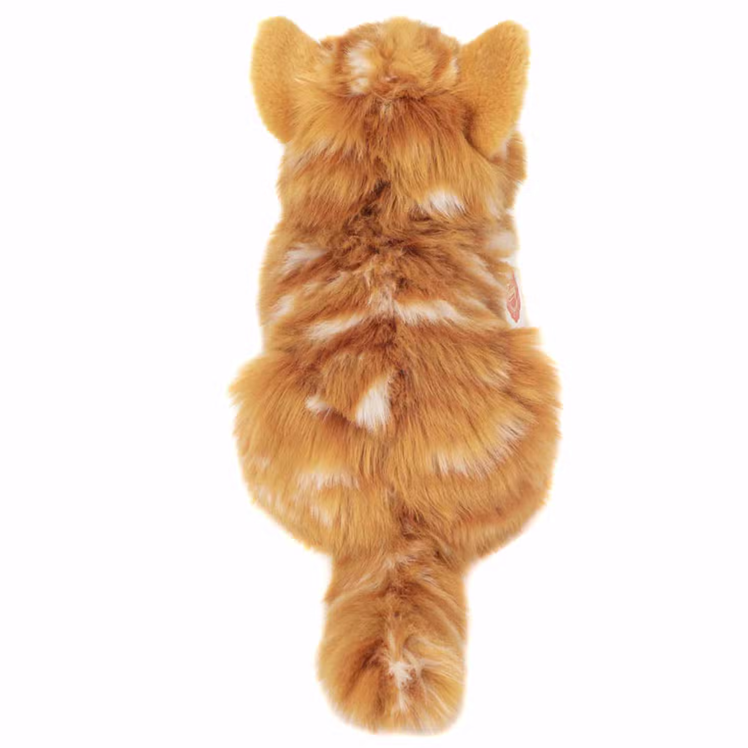 Teddy Hermann - Liggende kat rødstribet 20 cm