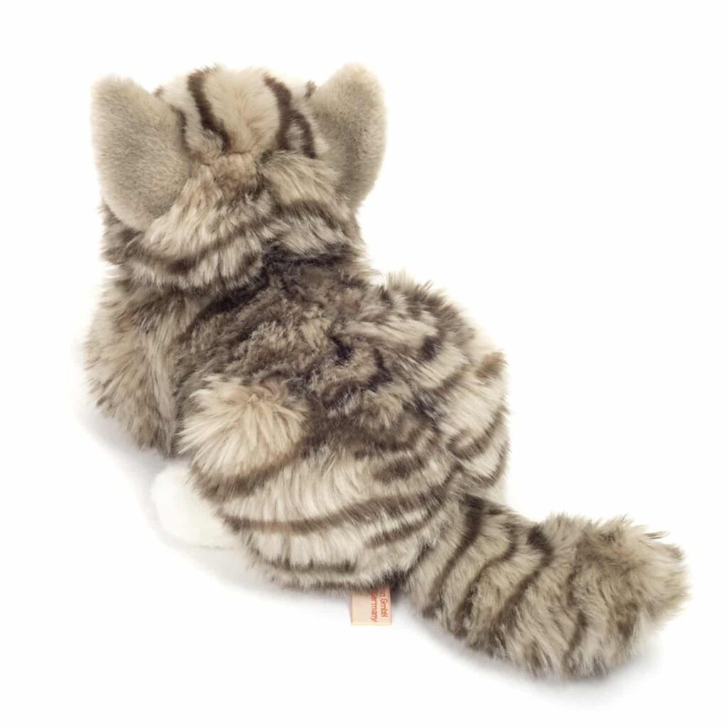 Teddy Hermann - Liggande katt grå 20 cm