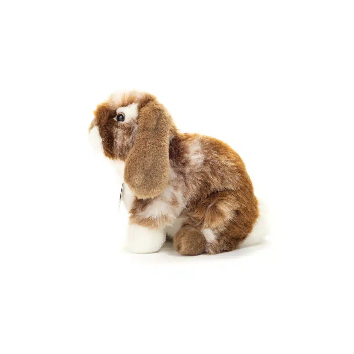 Teddy Hermann - Siddende kanin hvid-mørkebrun 20 cm