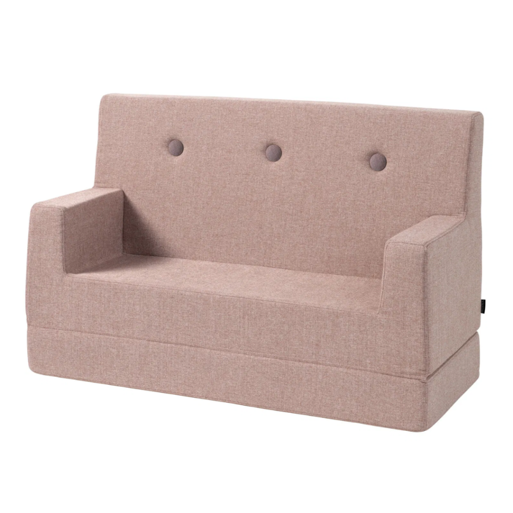 By KlipKlap KK Børnesofa Blød Rose m. Rose