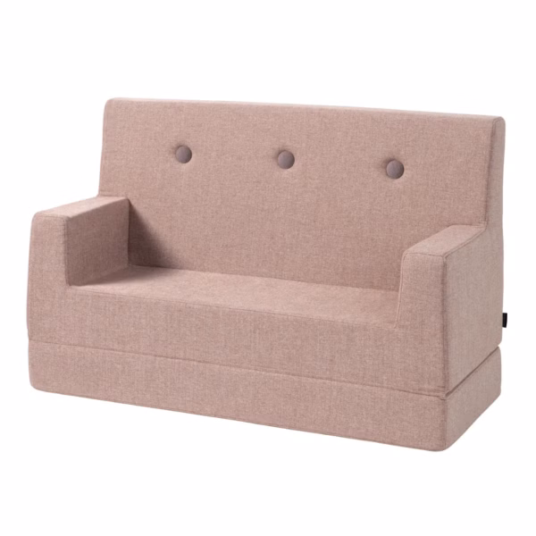 By KlipKlap KK Børnesofa Blød Rose m. Rose