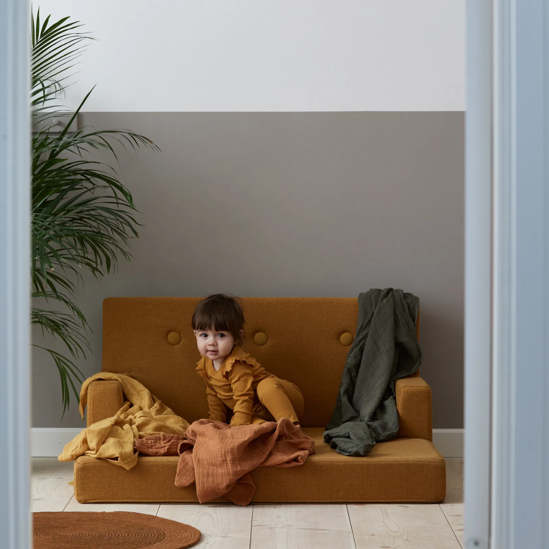 By KlipKlap KK Børnesofa Mustard m. Mustard