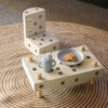 Curiosity-set – sandgrå/honungsgul