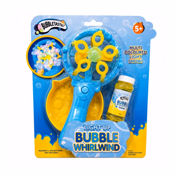 Bubbletastic Sæbeboblemaskine med lys. light up bubble whirlwind