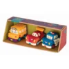 B. Leksaker - Mini Wheeee-ls, 3-pack. Polisbil, racerbil och skolbuss