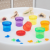 Genomskinliga färgade behållare med förstoringsglas Genomskinliga färgvisare PK6 73133