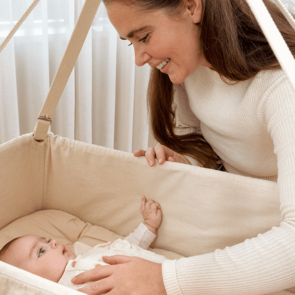 Moonboon Essential-paket: vagga Basic Connect med motor, mamma och barn