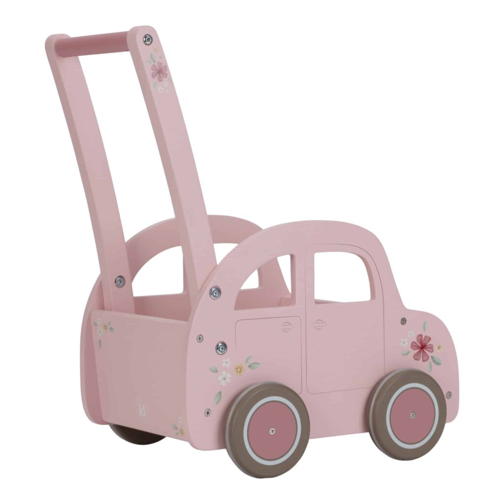 Liten holländsk rosa barnvagn Walker