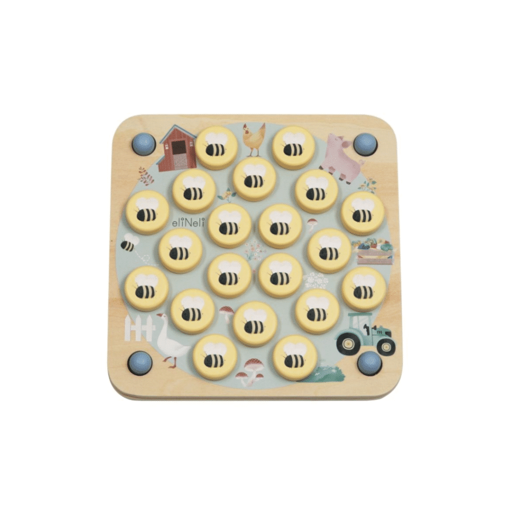 Elineli Montessori Flipping Game Bier Memory Game Bee EN1392