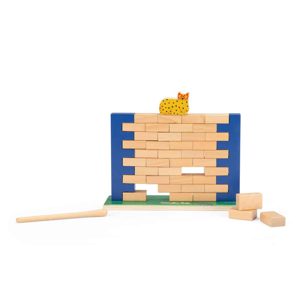Moulin Roty den krokiga väggen spel Jenga 679368