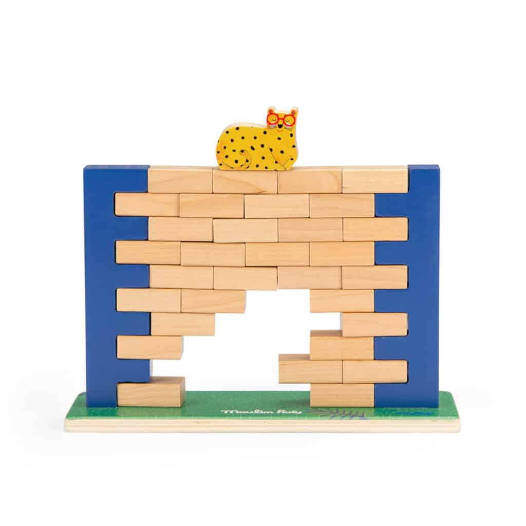 Moulin Roty den krokiga väggen spel Jenga 679368