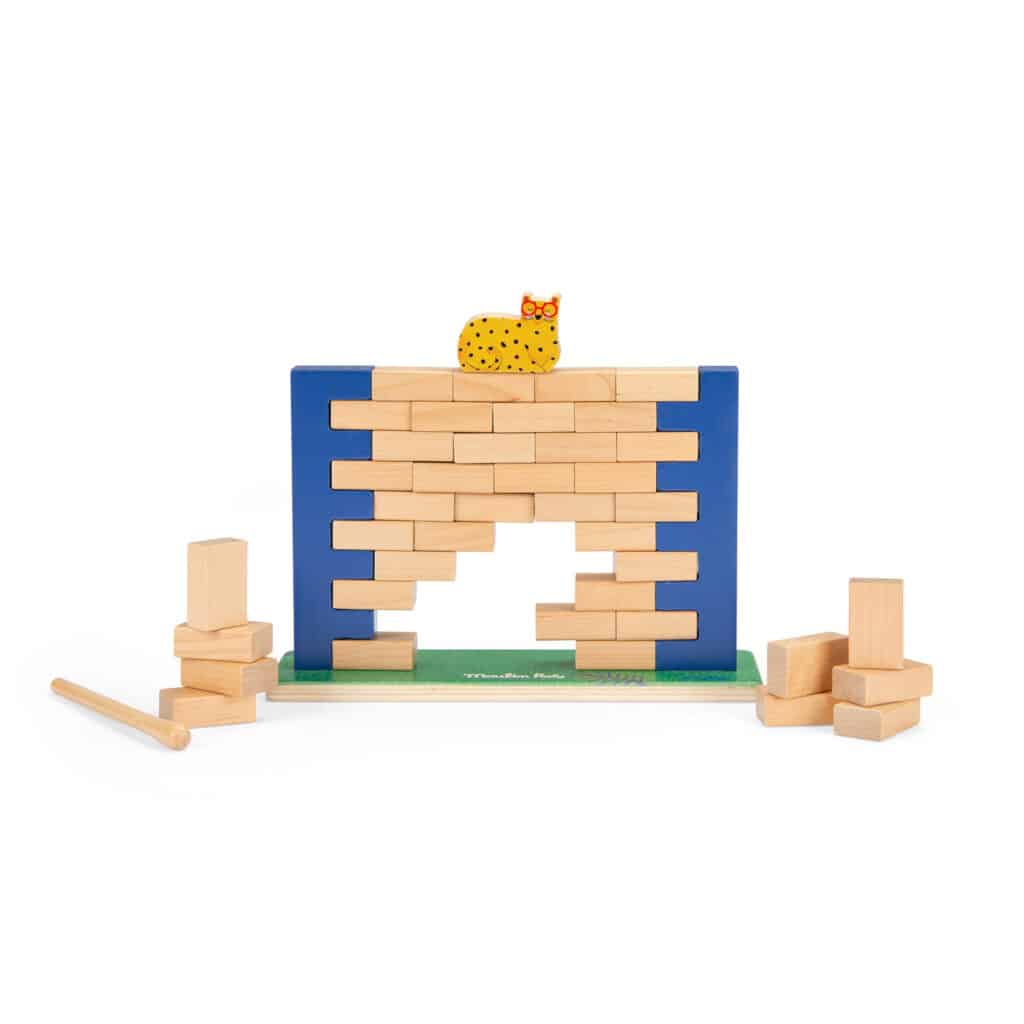 Moulin Roty den krokiga väggen spel Jenga 679368