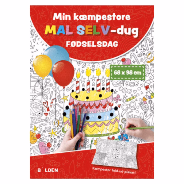 Min Jätte Måla Dig Själv-Duk: Födelsedag - Bollen