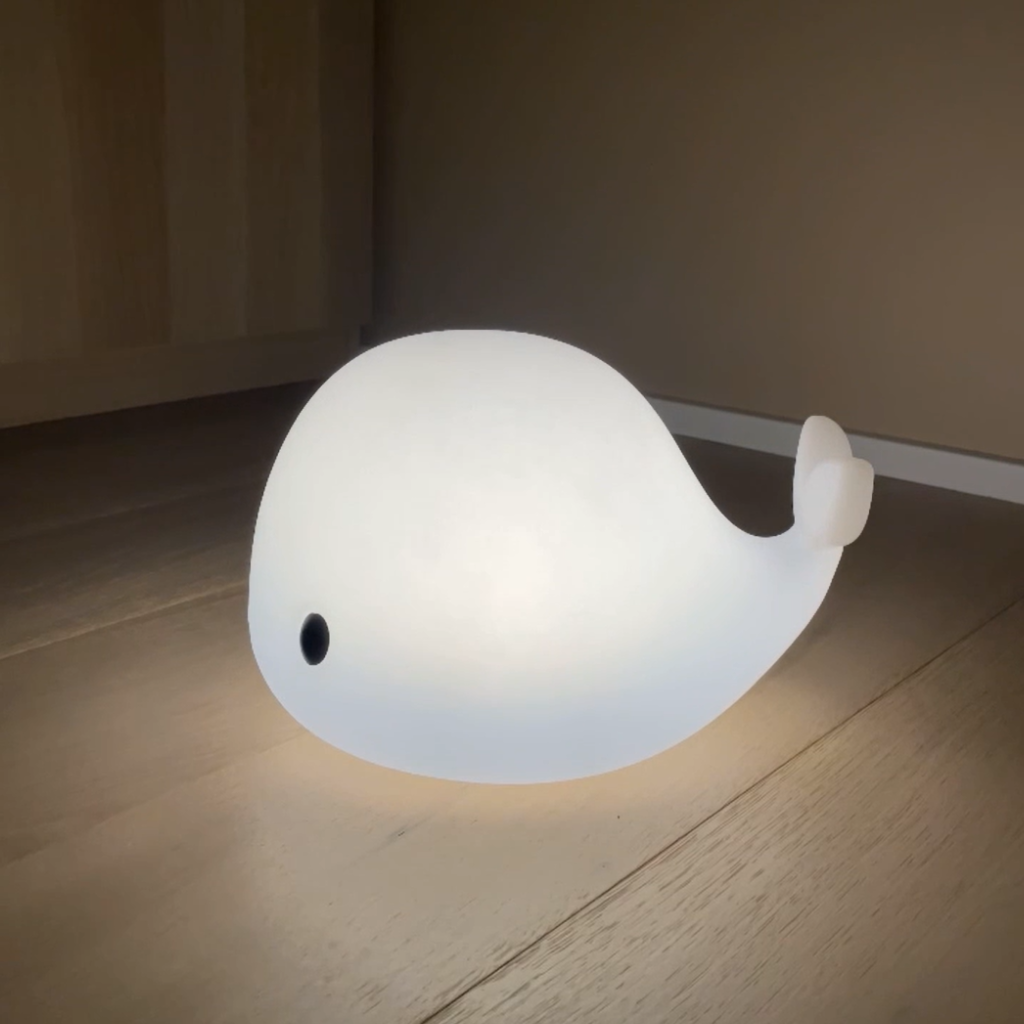 Hvalen Christian Nattlampa - 30 cm FI-NL006 filibabba med fjärrkontroll golv