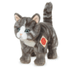 Teddy Hermann TH918226 Stående katt grå randig 20 cm
