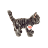 Teddy Hermann TH918226 Stående katt grå randig 20 cm