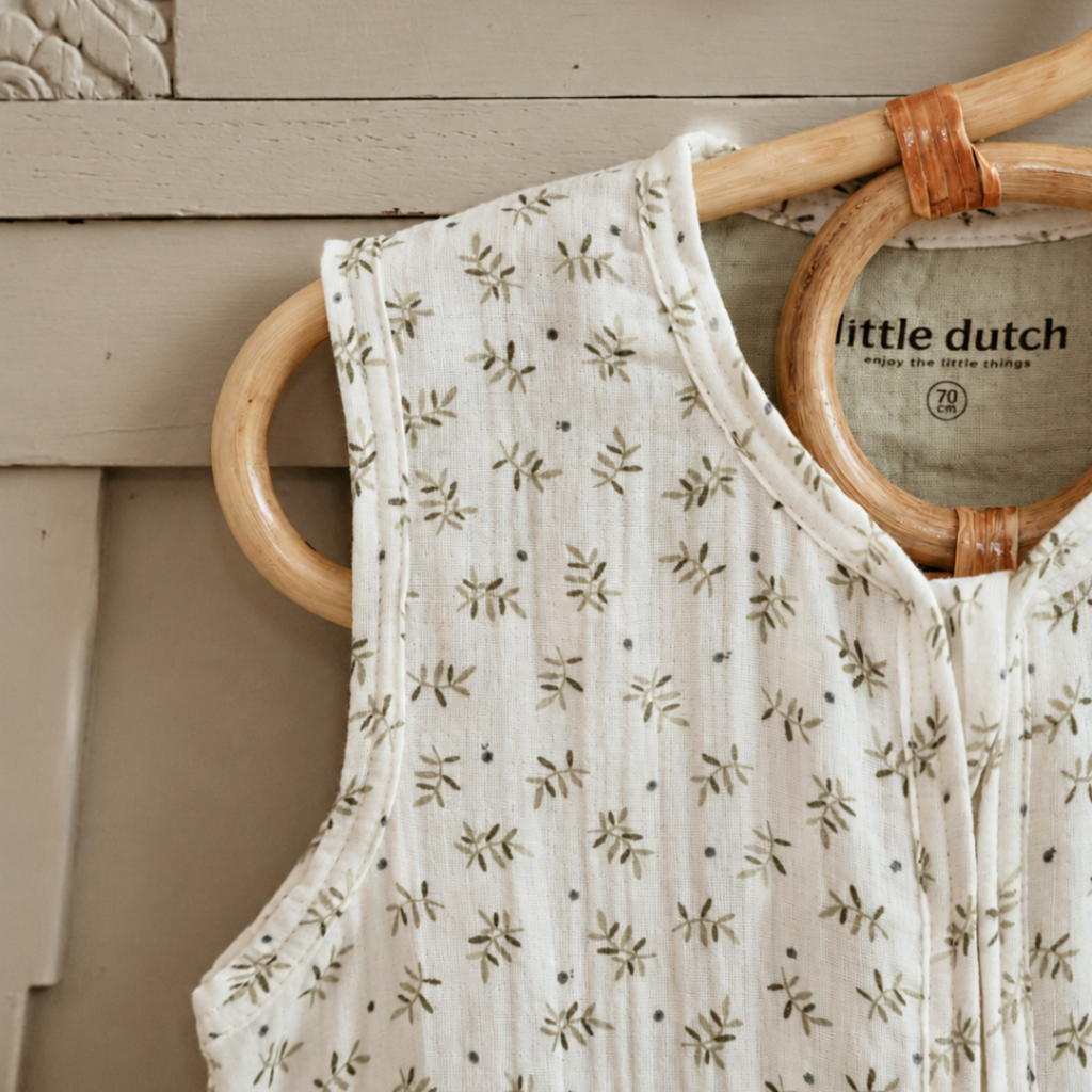 Little Dutch - Sommer sovepose muslin Blueberry Leaves