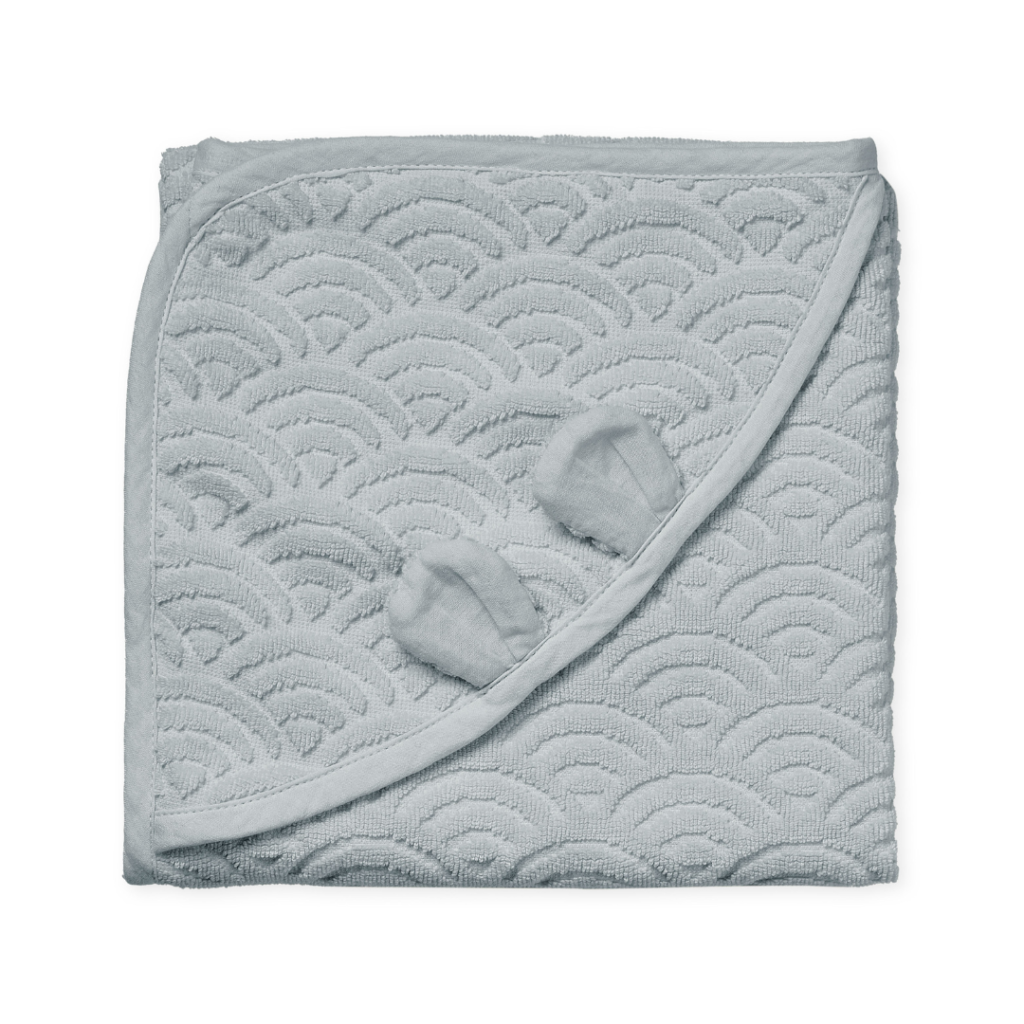 Cam Cam babyhåndklæde med hætte og ører classic grey
