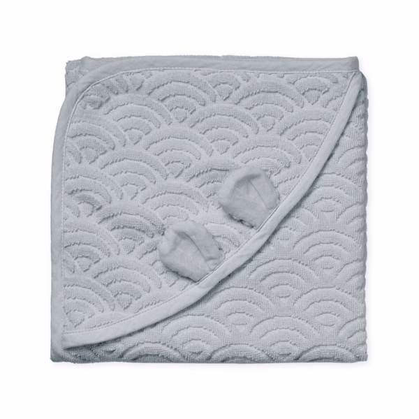 Cam Cam babyhåndklæde med hætte og ører classic grey