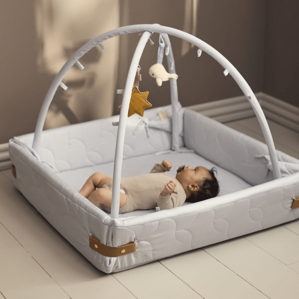 FI-03895 Aktivitetsnest - Soft quilt - Pearl Blue filibabba