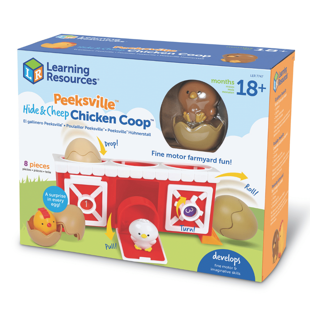 utbildningsresurser LER7747 Peeksville™ Hide & Cheep Chicken Coop
