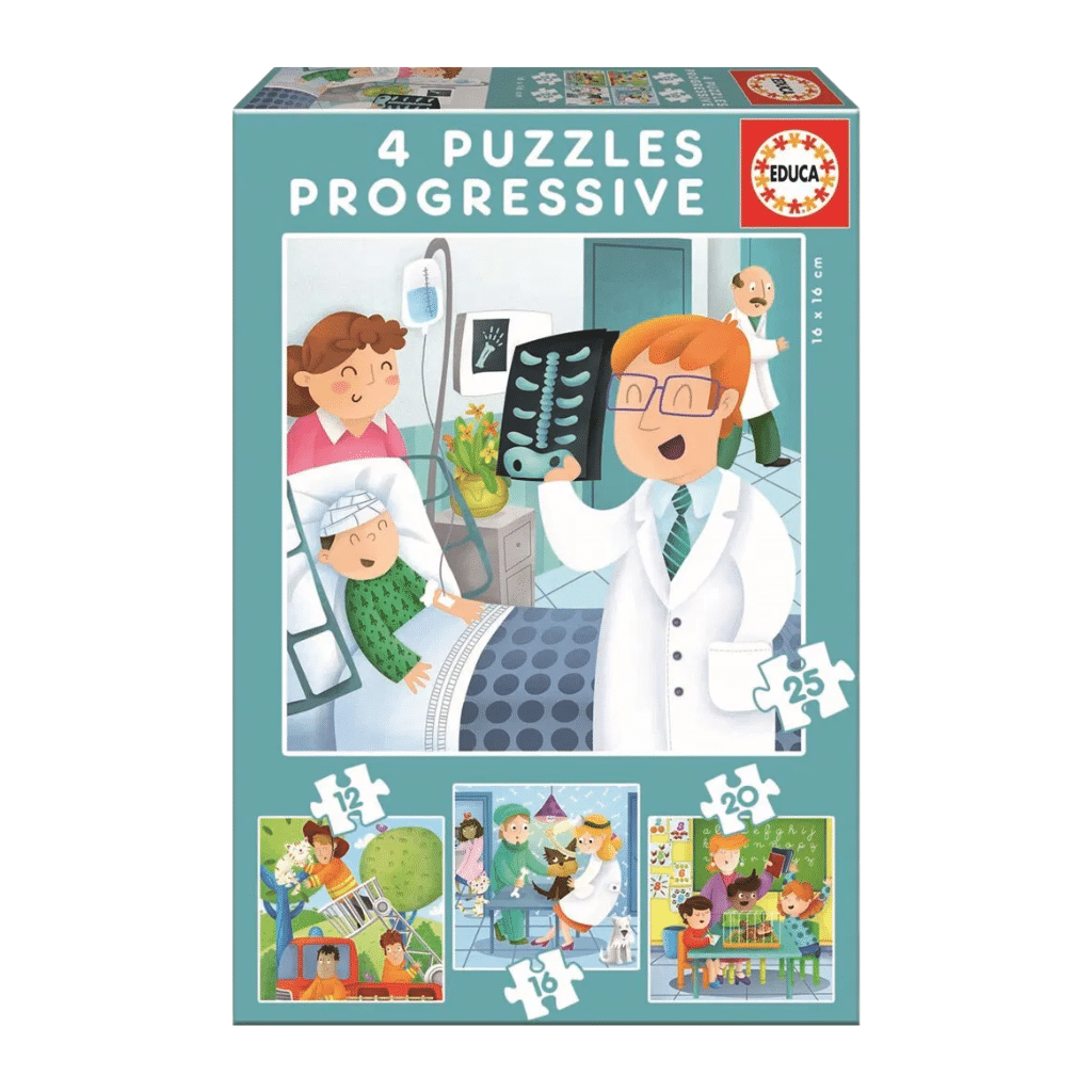 Educa 12-16-20-25 When I Grow Old I Want To Be 4 Progressive Puzzles Artikelnr 80-17146 pussel – ”När jag blir stor”