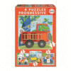 Educa 6-9-12-16 Rescue Patrol 4 Progressive Puzzles Artikelnr 80-17144 pussel med räddningstjänstmotiv