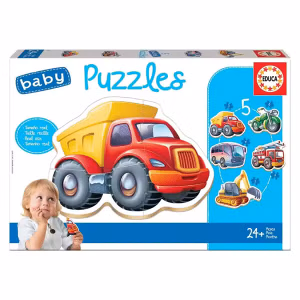 Educa Baby 5 puzzles Vehicles 24 months
