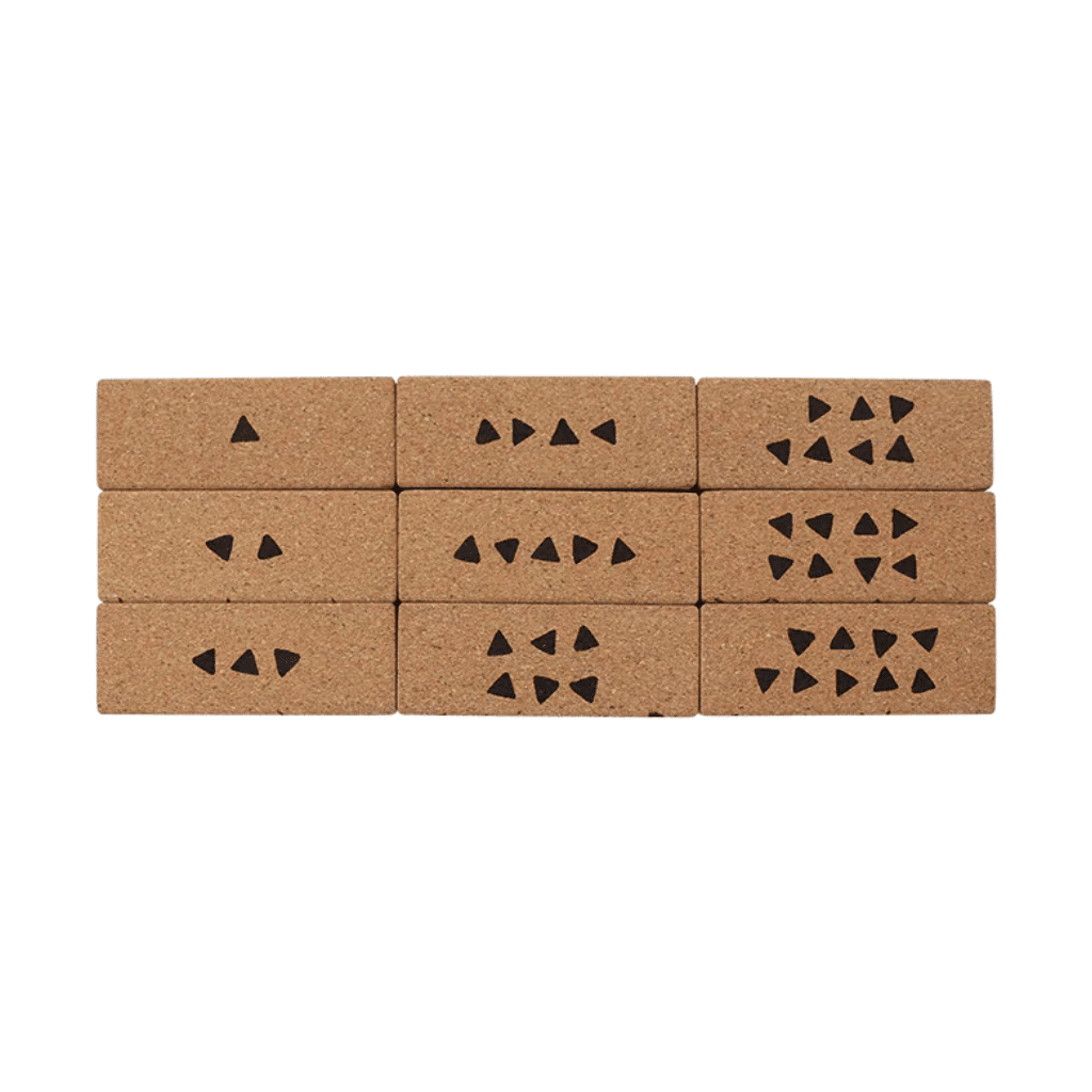 med flip-flop Byggklossar 100000916 Korkblock med siffror