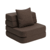 By KlipKlap KK 3 Hopfällbar Soffa Enkel Brun m. Sand 25050011