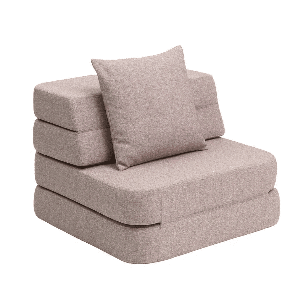 By KlipKlap KK 3 Hopfällbar Soffa Singel Mjuk Ros m. Ros 25050016