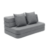 By KlipKlap KK 3 Hopfällbar Soffa 120 cm Blågrå m. Grå 25050177