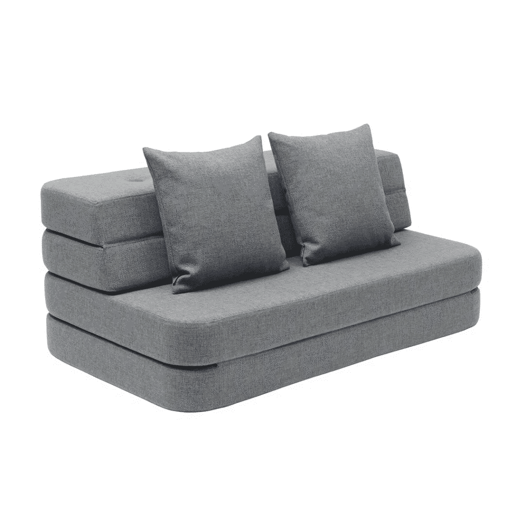 By KlipKlap KK 3 Hopfällbar Soffa 120 cm Blågrå m. Grå 25050177