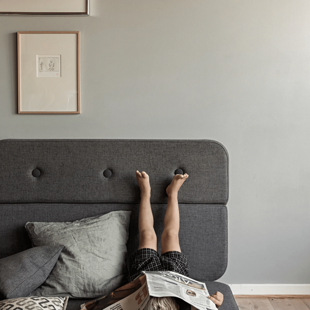 By KlipKlap KK 3 Hopfällbar Soffa 120 cm Blågrå m. Grå 25050177