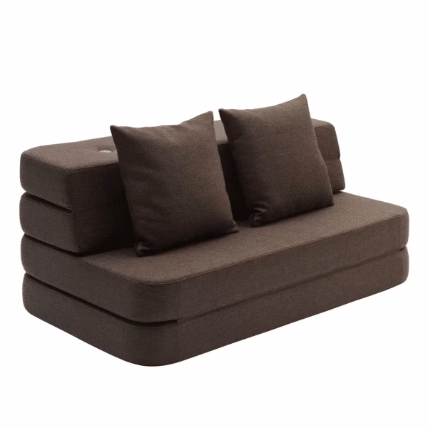 By KlipKlap KK 3 Hopfällbar Soffa 120 cm Brun m. Sand 25050178