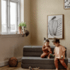 By KlipKlap KK 3 Hopfällbar Soffa 120 cm Brun m. Sand 25050178