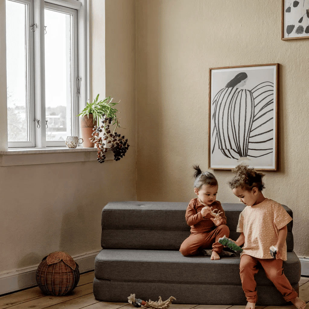 By KlipKlap KK 3 Hopfällbar Soffa 120 cm Brun m. Sand 25050178