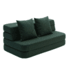 By KlipKlap KK 3 Hopfällbar Soffa 120 cm Mörkgrön m. Ljusgrön 25050180