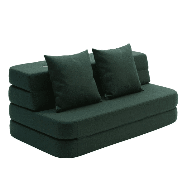 By KlipKlap KK 3 Hopfällbar Soffa 120 cm Mörkgrön m. Ljusgrön 25050180